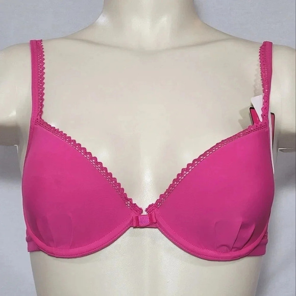34B Lily Of France 2175210 French Charm Push Up Underwire Bra Raspberry Crave NW - Picture 1 of 4